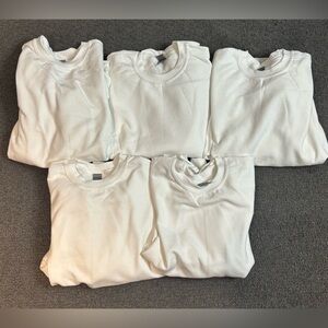 Lot of 5 Gildan Men’s Sweatshirt Crew Neck Heavy Blend 50/50 Fleece G180 Medium